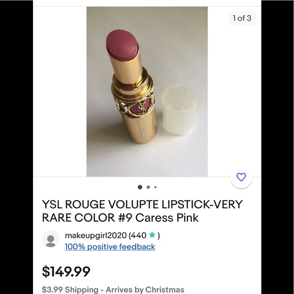 9 Caress Pink YSL Rouge Volupte Discontinued Lip - Picture 10 of 13